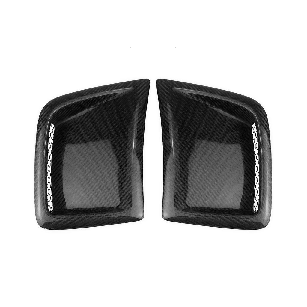 Black Carbon Fiber Hood Bonnet Vent Scoop P16966