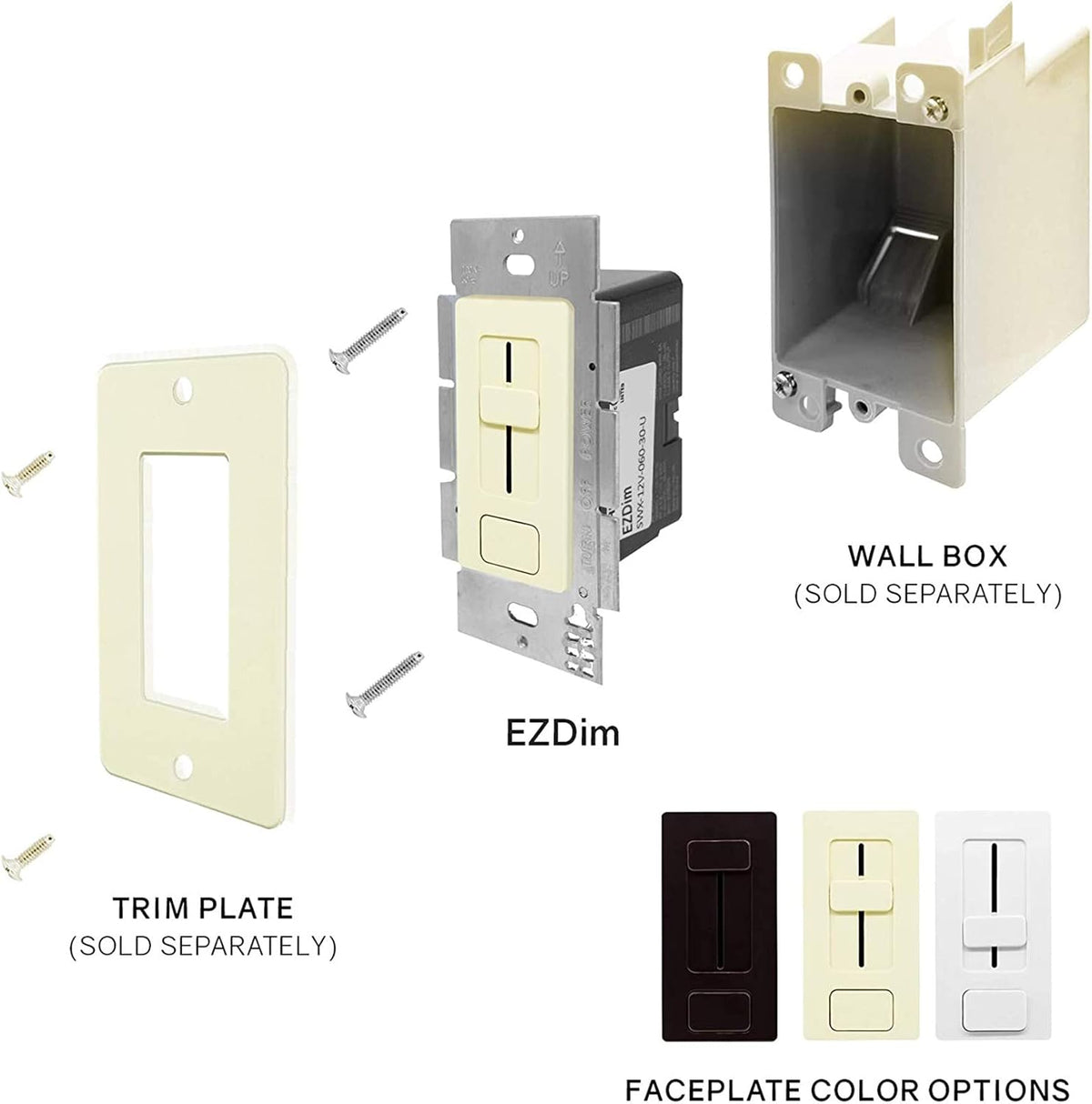 100 Watt LED Driver and Dimmer Switch, 120V AC – 24V DC Wall Dimmer Switch G7096