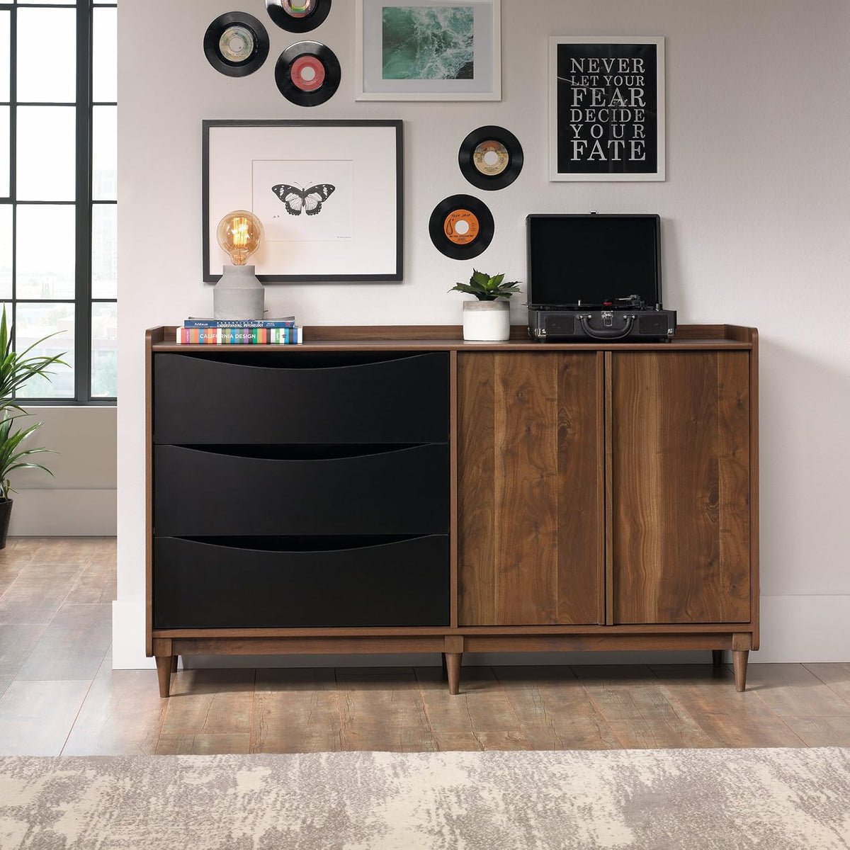Entertainment Credenza, Grand Walnut finish T9267