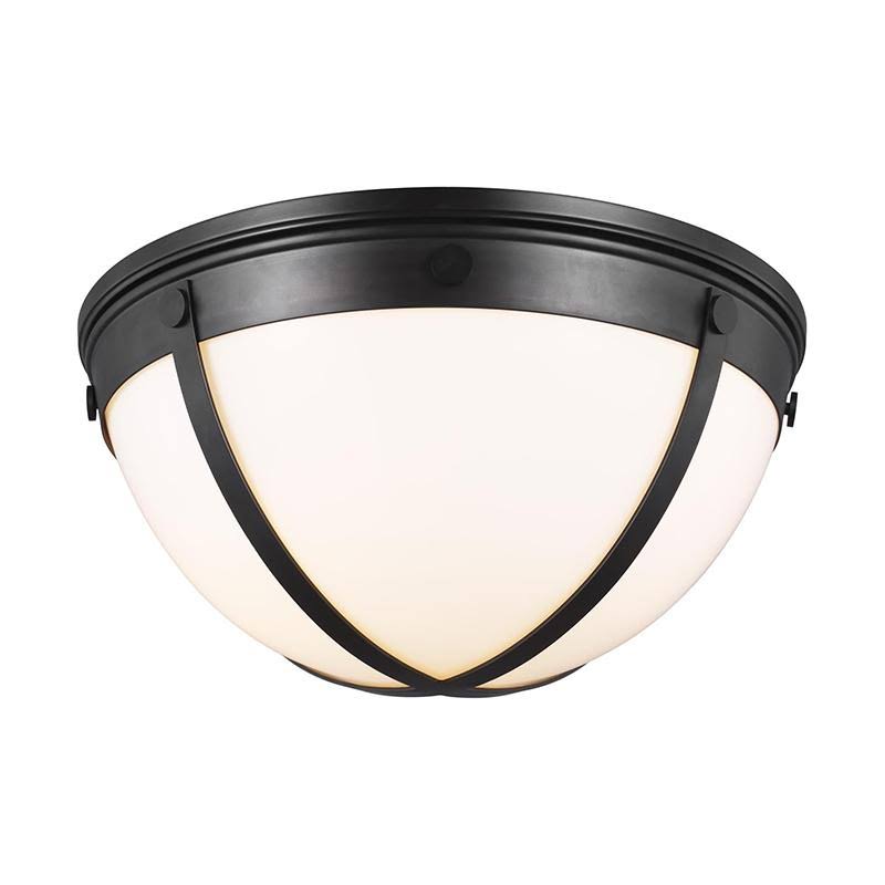 Polished Nickel Two Light Flush Mount U87012