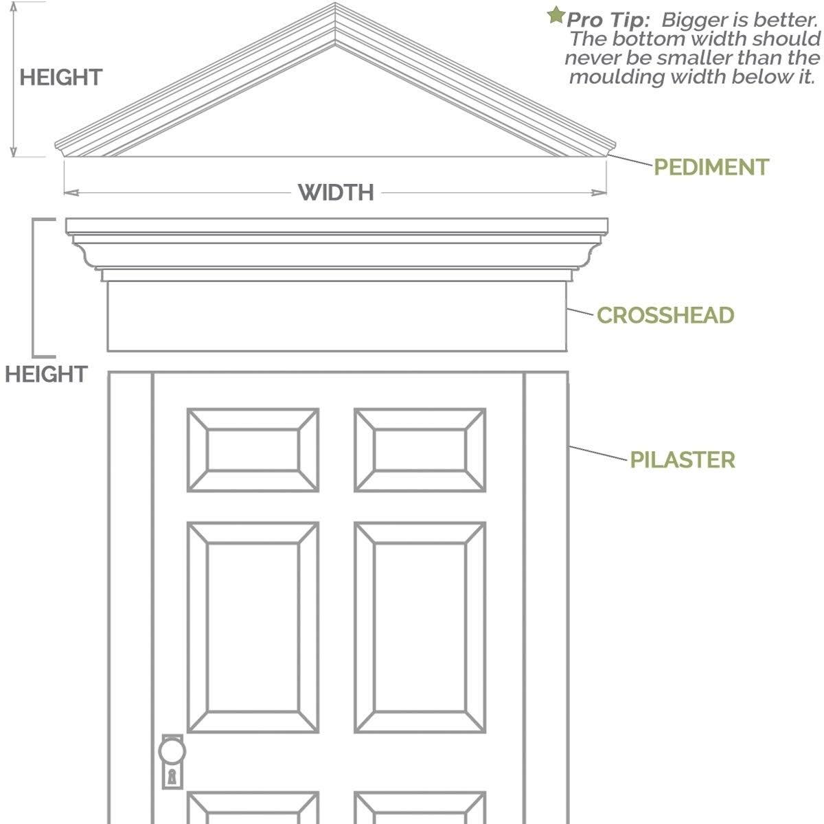 Two Equal Flat Panel PVC Pilaster with Decorative Capital & Base (Pair) T373