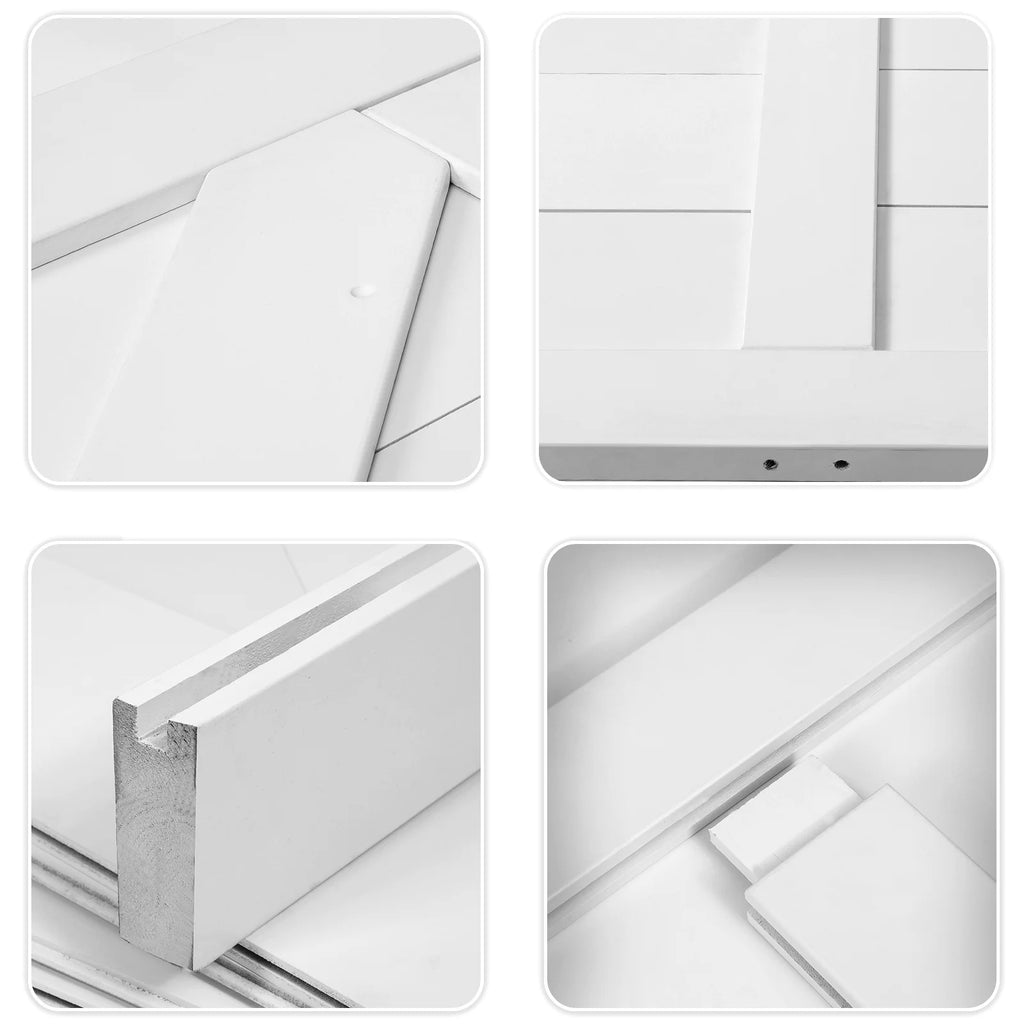 White Primed Paneled Wood Sliding Barn Door P5075