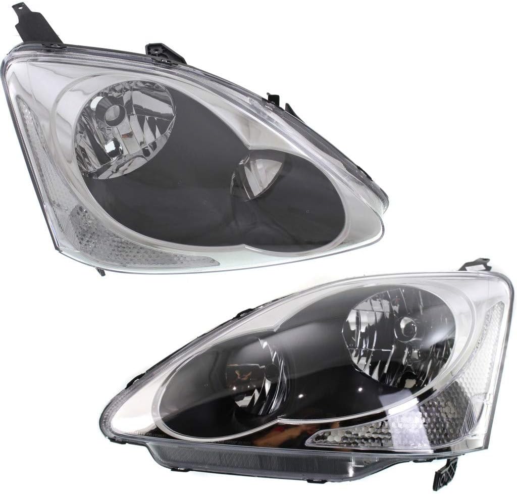 Honda Civic Headlight 2004 2005 Pair Driver and Passenger Side N503