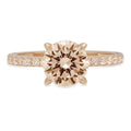 Champagne Simulated Diamond 18k Yellow Gold Ring R696