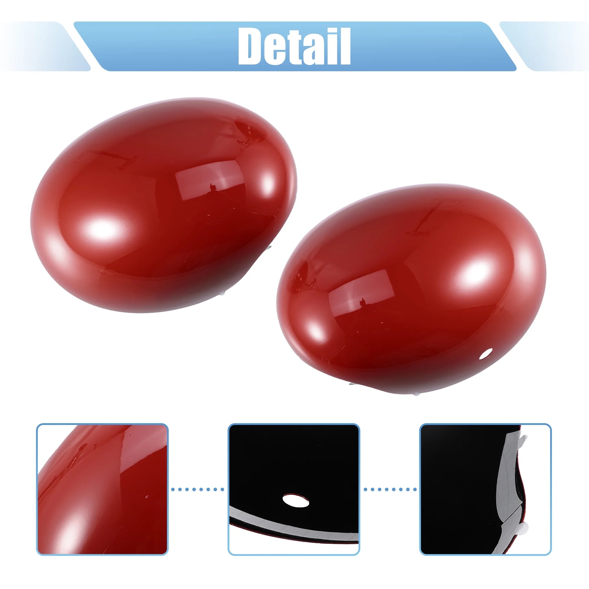 Red Exterior Rear View Mirror Cover with Induction Hole T997359