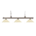 3 Light Brushed Nickel Island Billiard Light A5414