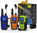 4 Pack Long Range 2 Way Radios Walkie Talkies with Earpiece and Mic USB Charger Battery Weather Alert V133