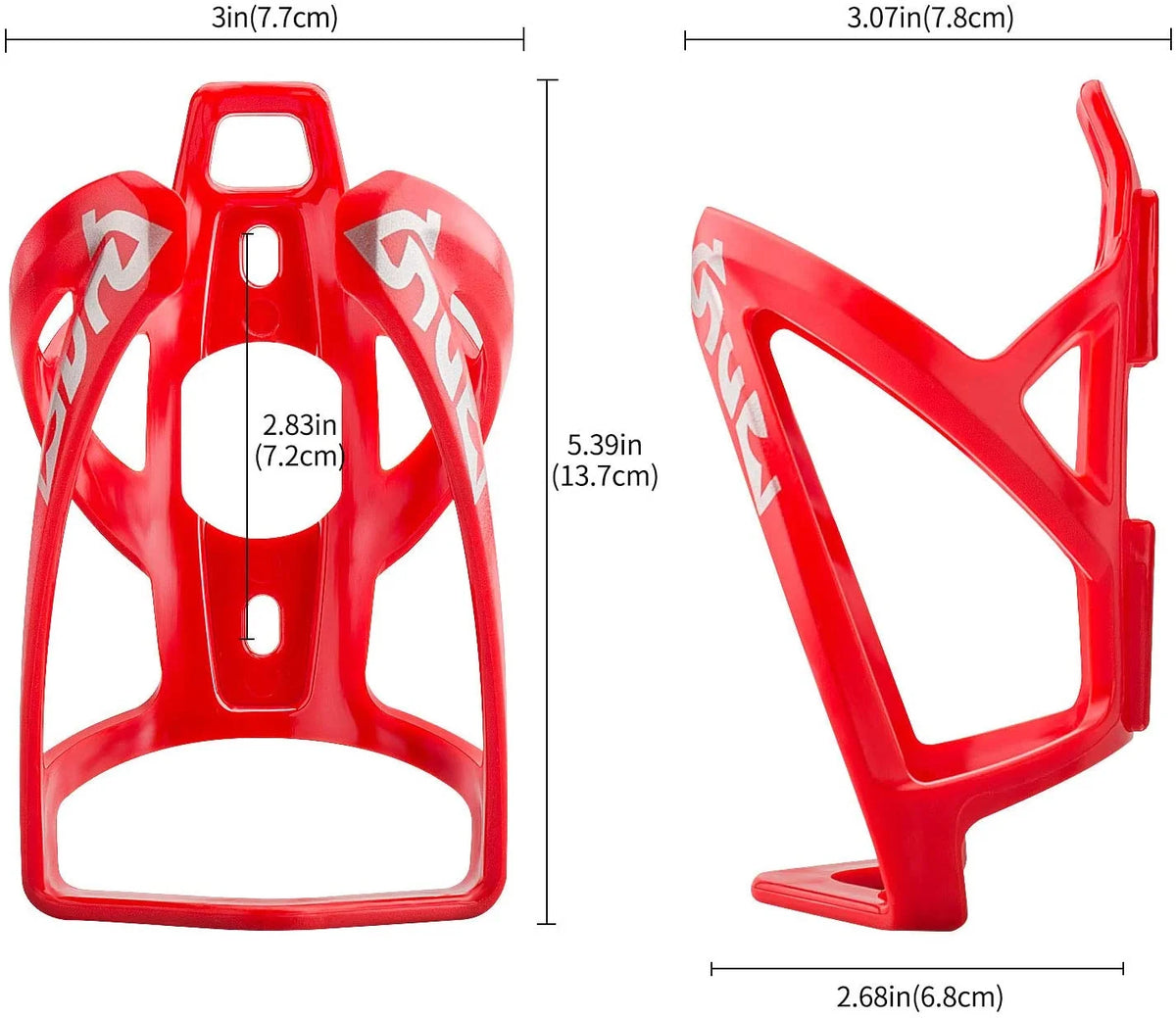 Red 2 Pack Ultralight Plastic Bike Water Bottle Cage B31316