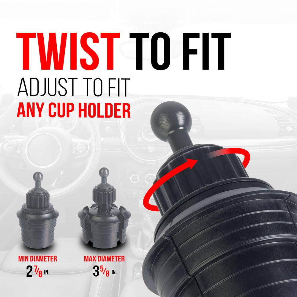 Aluminum 3-Way Adjustable Arm Tablet Cup Holder Mount C2115