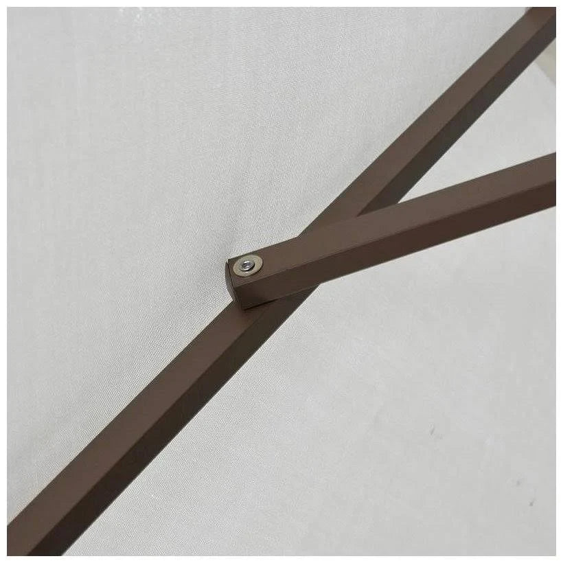 9 ft. Aluminum Market Umbrella Push Tilt Black Olefin Frost Blue C974366