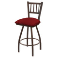 Bronze Swivel Stool with Paprika Seat T668706