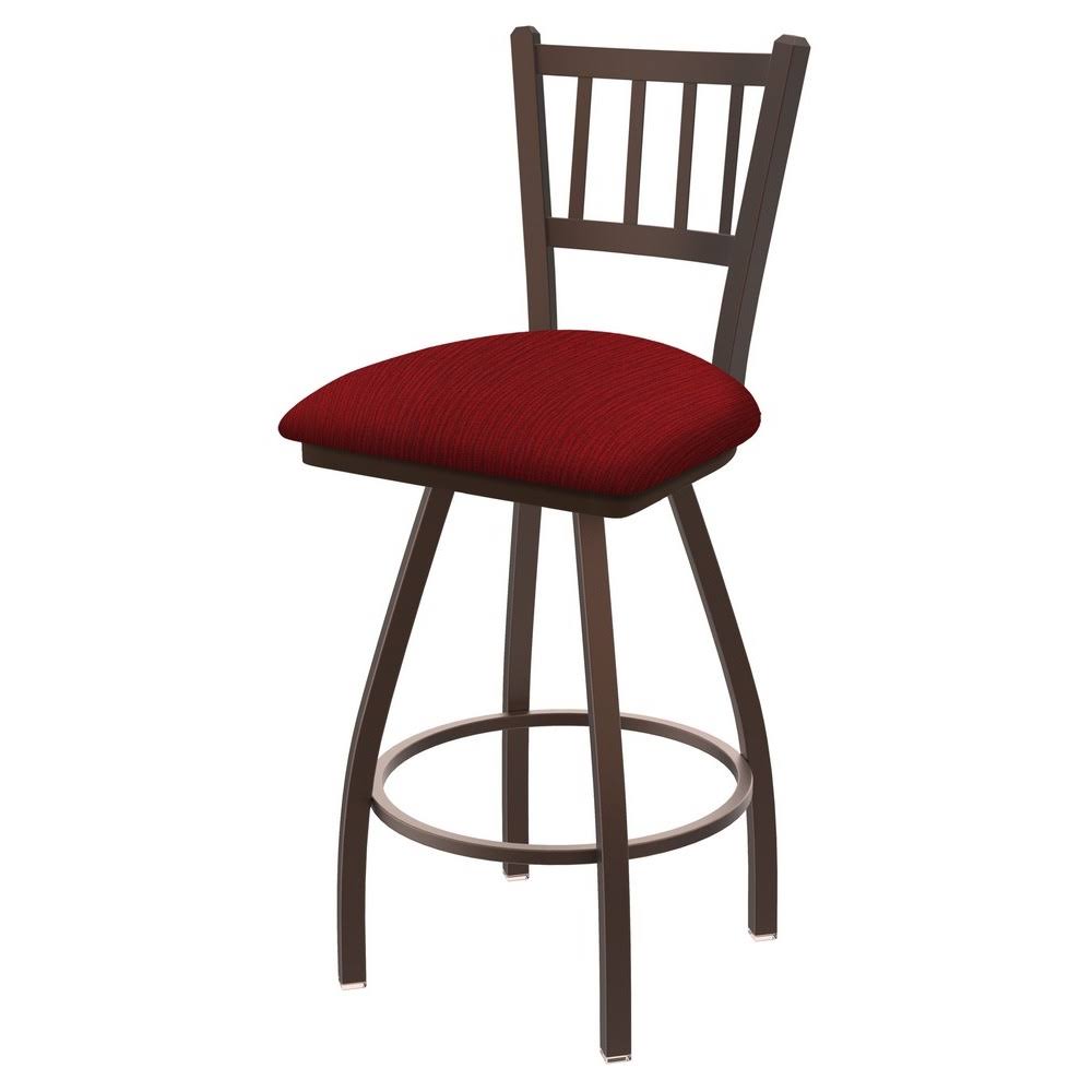 Bronze Swivel Stool with Paprika Seat T668706