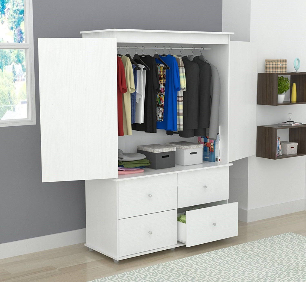 White AV Video Combo Armoire O468