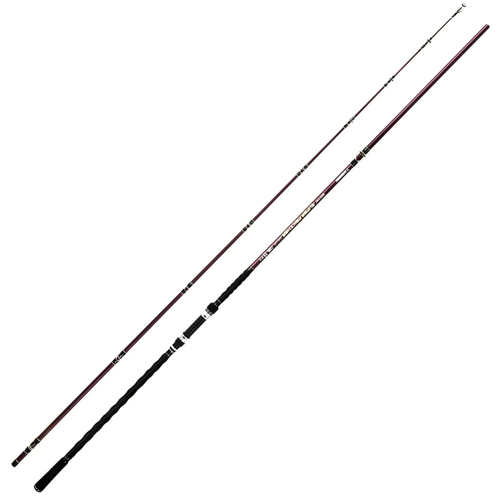 Carbon Fiber Travel Surf Spinning Fishing Rod 2pc Q77655