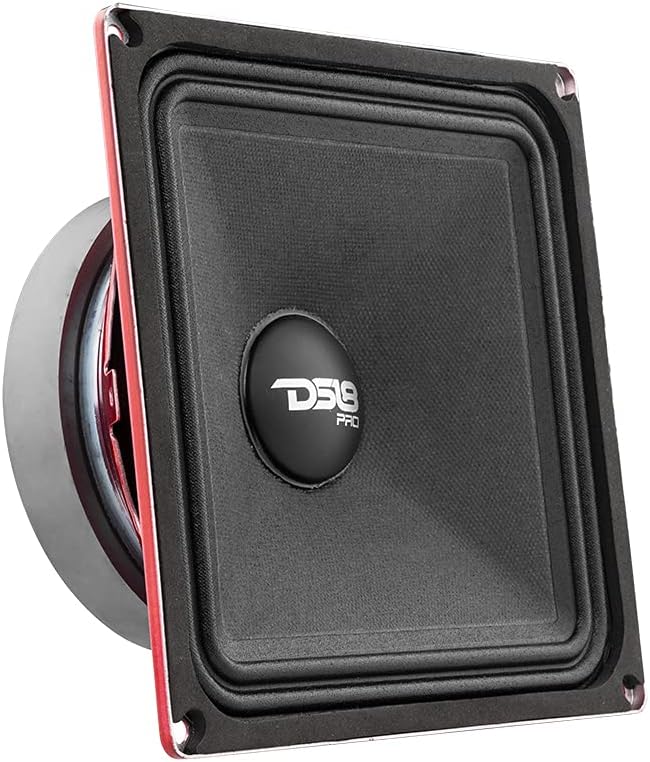 6.5 Midrange Red Aluminum Bullet 4 Ohms Car Audio Door Speakers Pack of 2 A8643